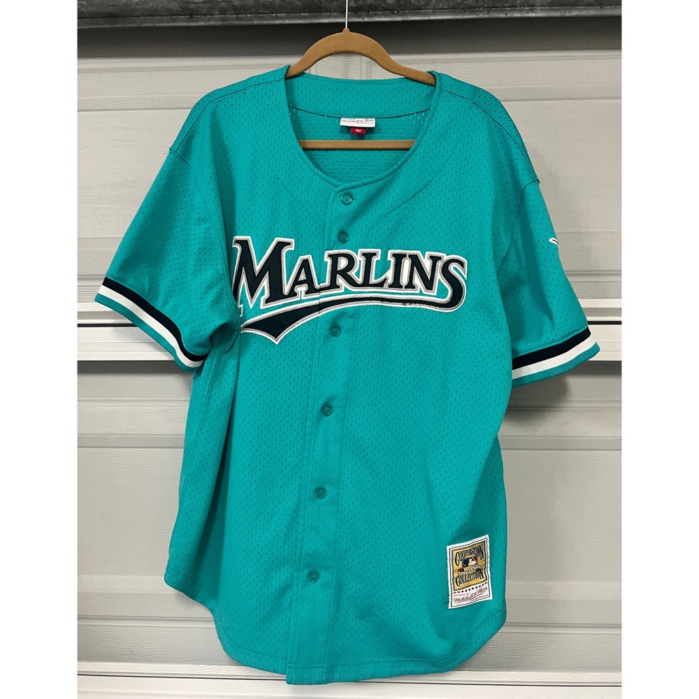 Mitchell & Ness Florida Marlins Andre Dawson 1995 Jersey Teal XL 48 Cooperstown